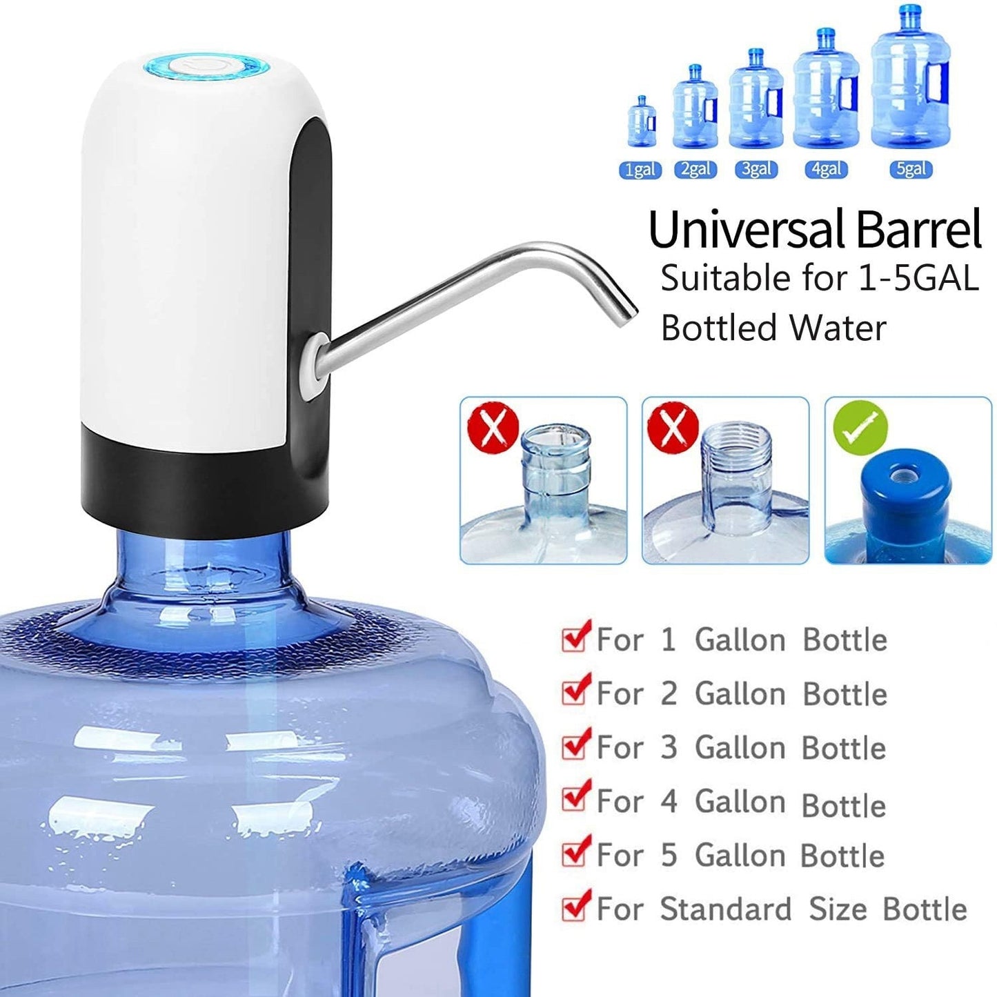Automatic Electric Water Bottle Pump Dispenser