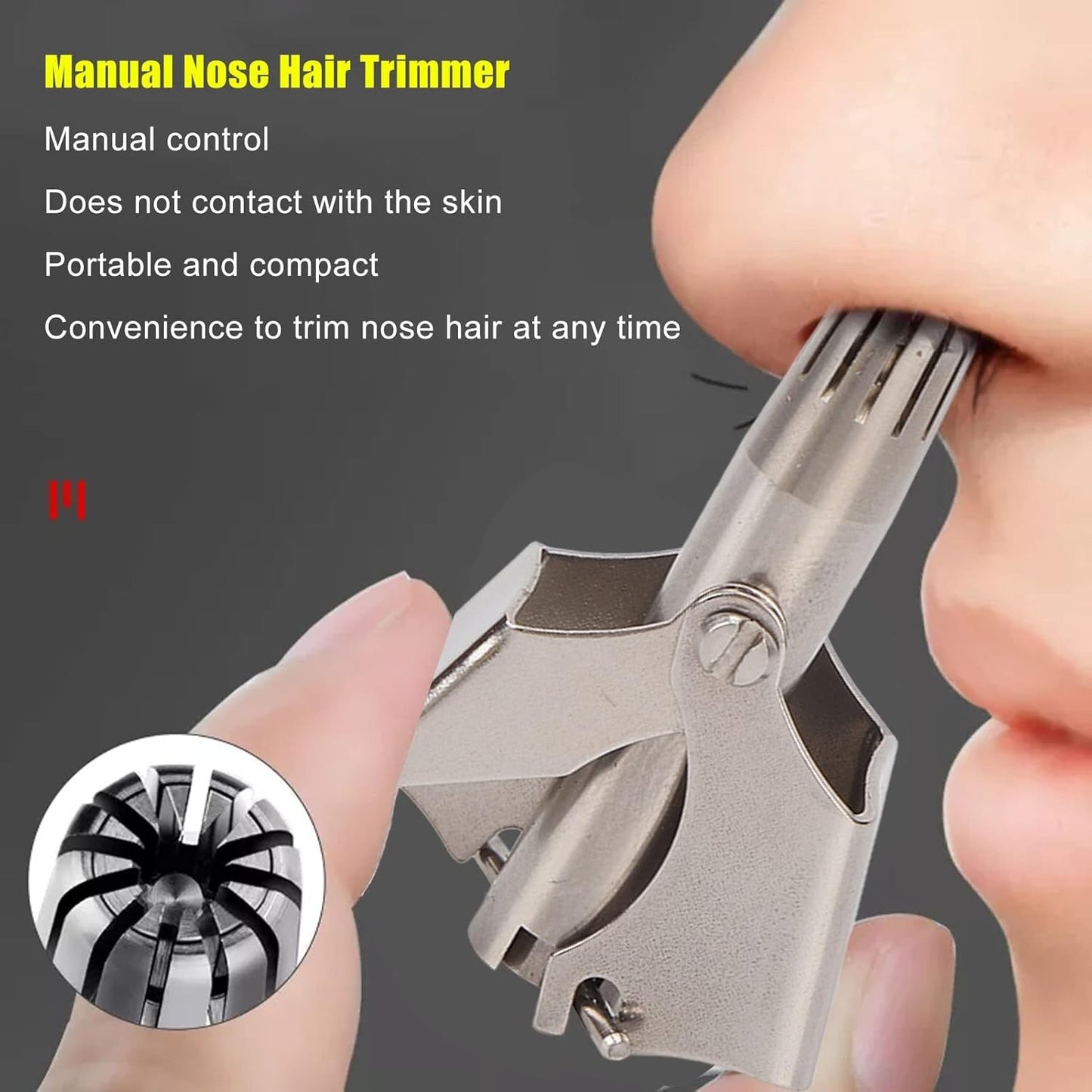 Stainless Steel Manual Nose Trimmer