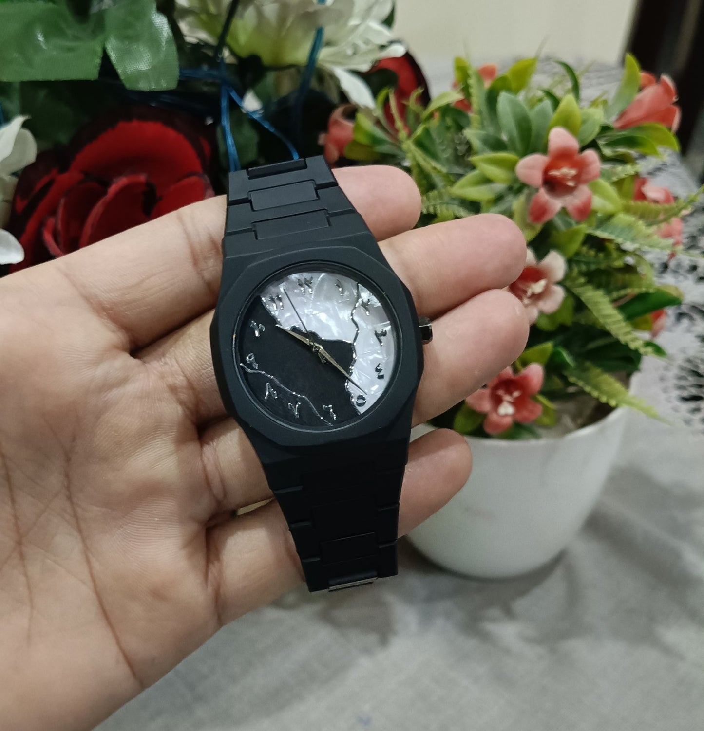 Black Aura Arabic Dial Watch for Men